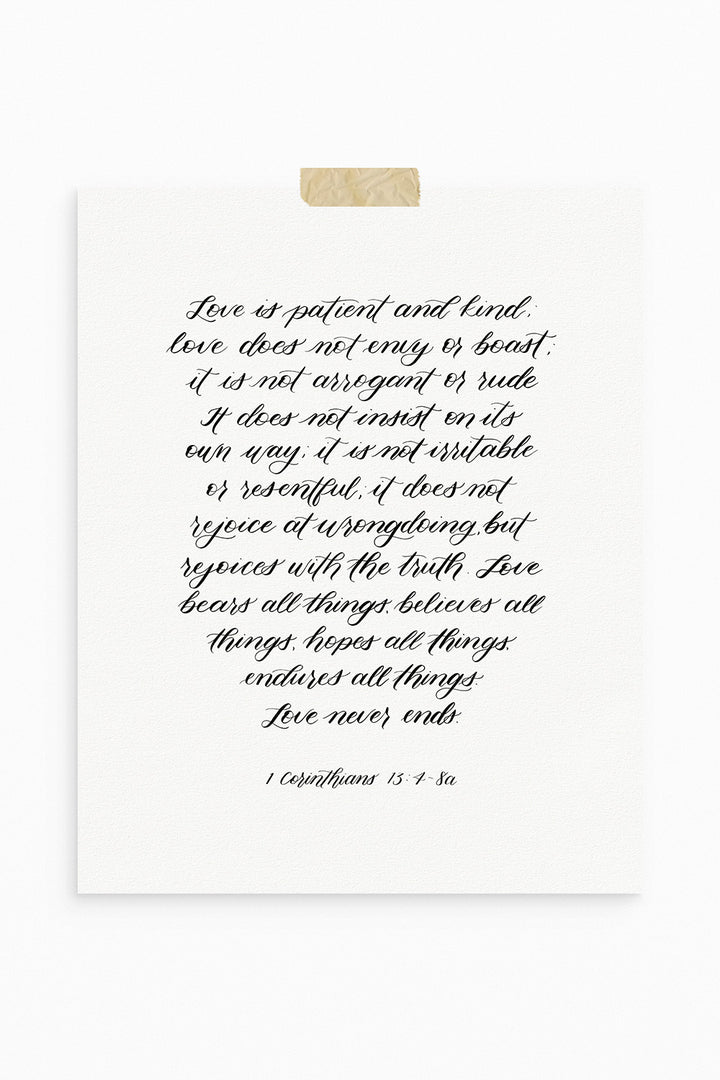 1 Corinthians 13:4-8