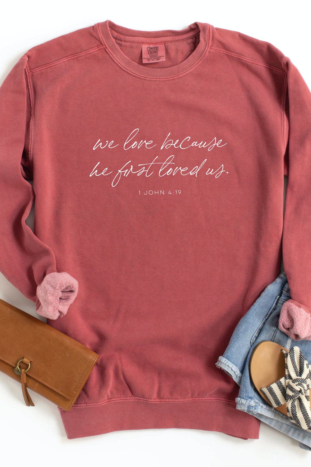 1 John 4:19 Crewneck Pullover