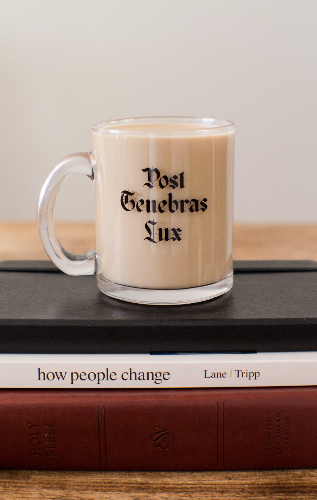 Post Tenebras Lux Clear Glass Mug