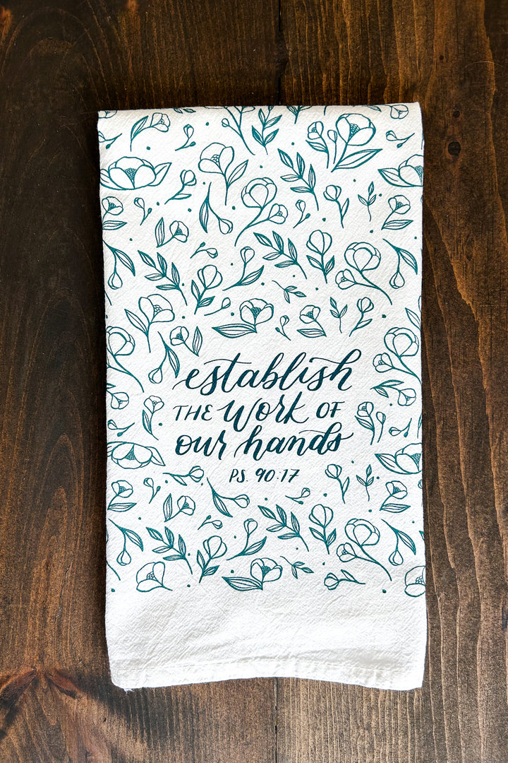 Psalm 90:17 Tea Towel