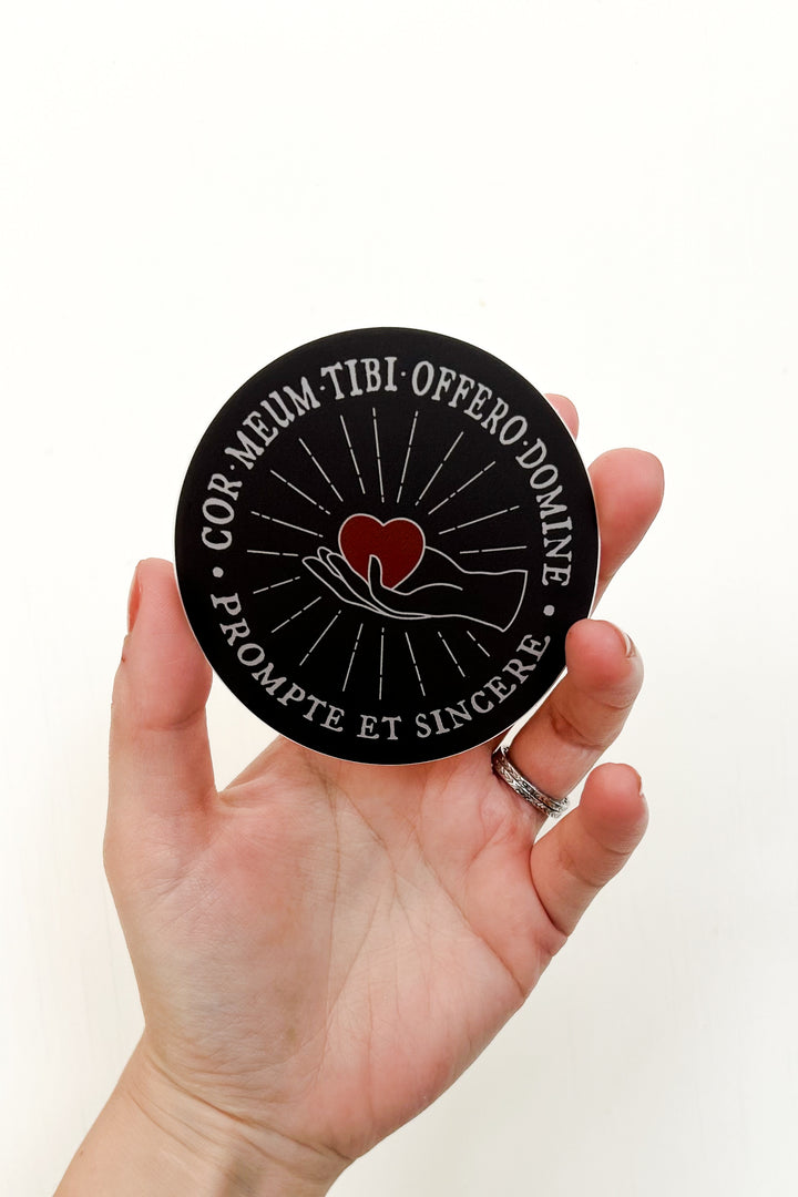 John Calvin Motto/Emblem Sticker Set; Latin & Script