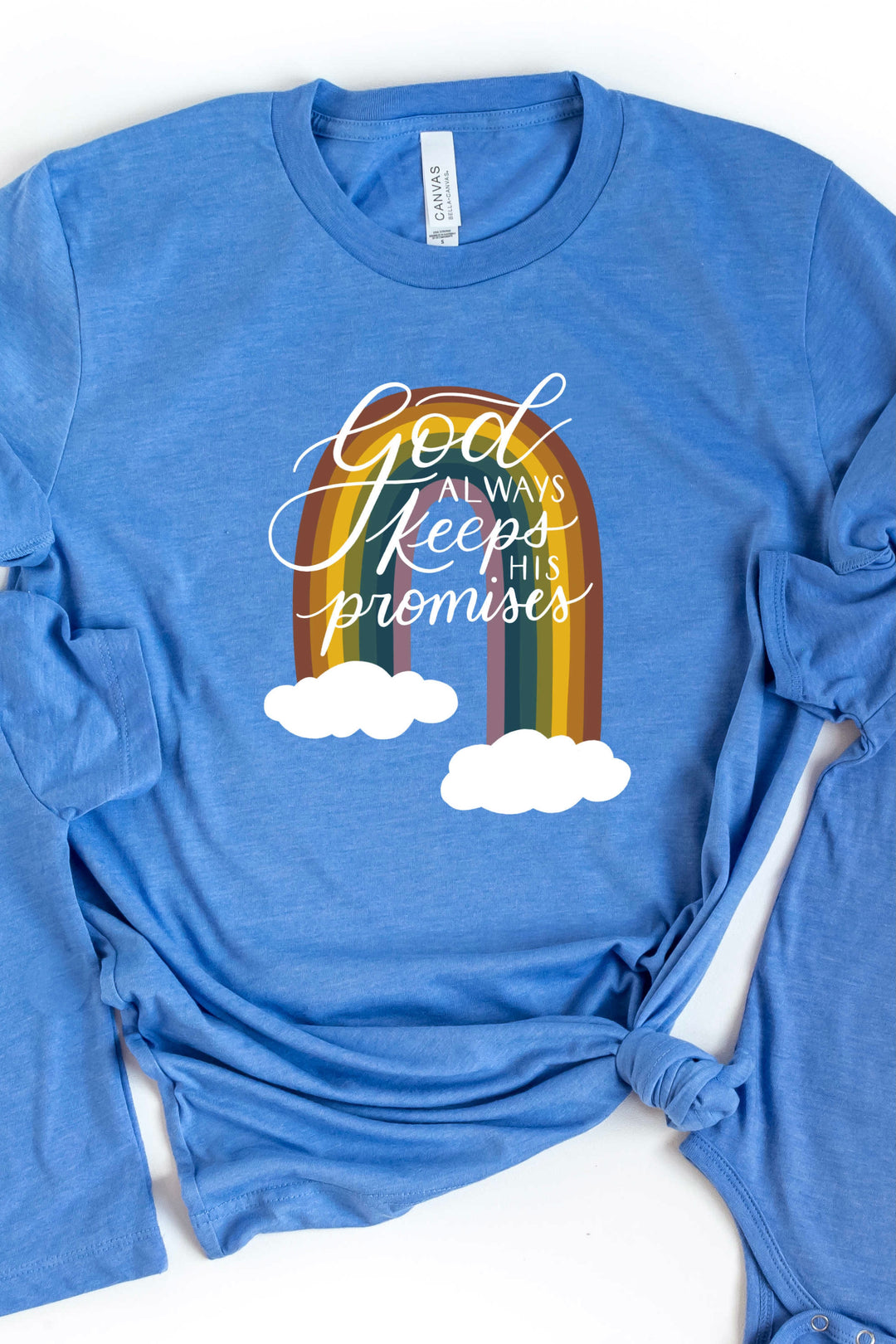 God Always Keeps His Promises Rainbow Youth Tee