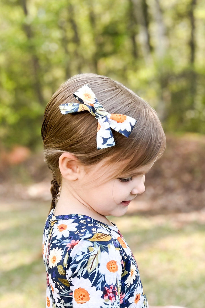 Summer Floral Bow for Girls