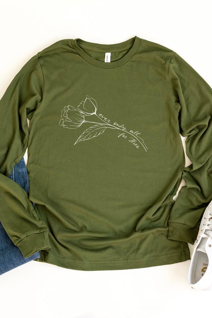 Ever, Only, All for Thee Floral Long Sleeve Tee