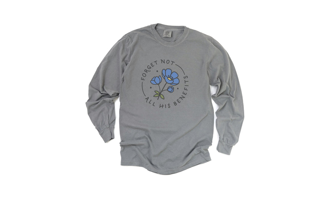 Psalm 103:2 Comfort Colors Long Sleeve Tee