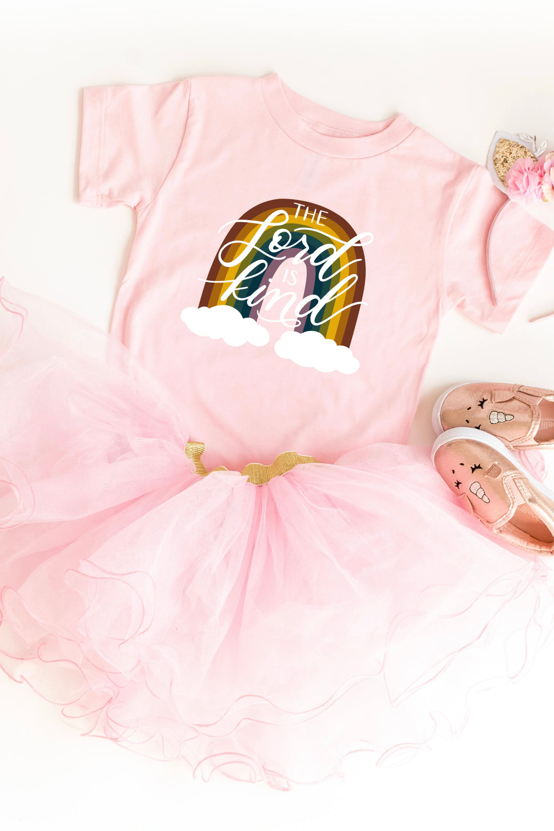 "The Lord is Kind" Toddler Rainbow Tee