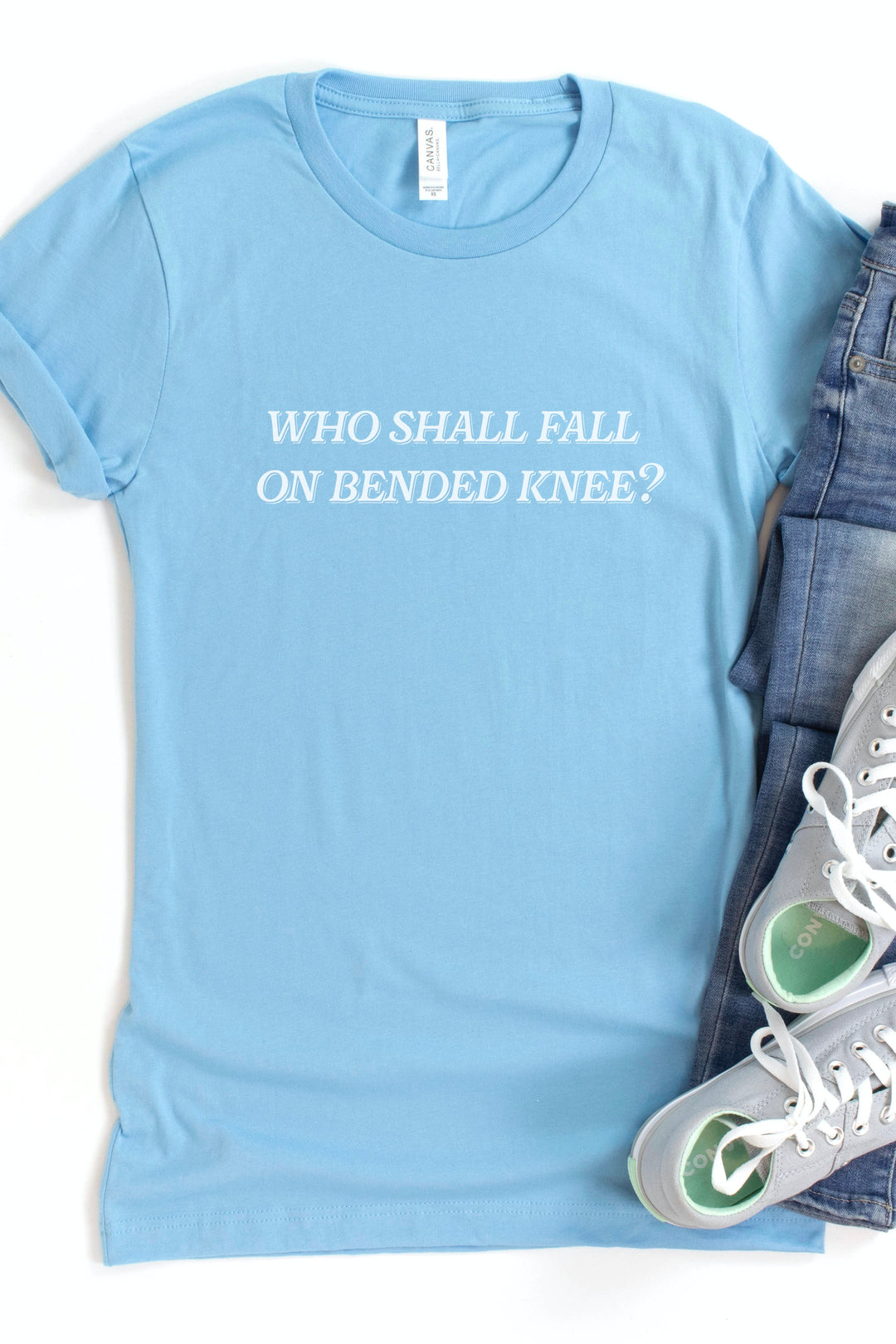 "Who Shall Fall on Bended Knee" Tee