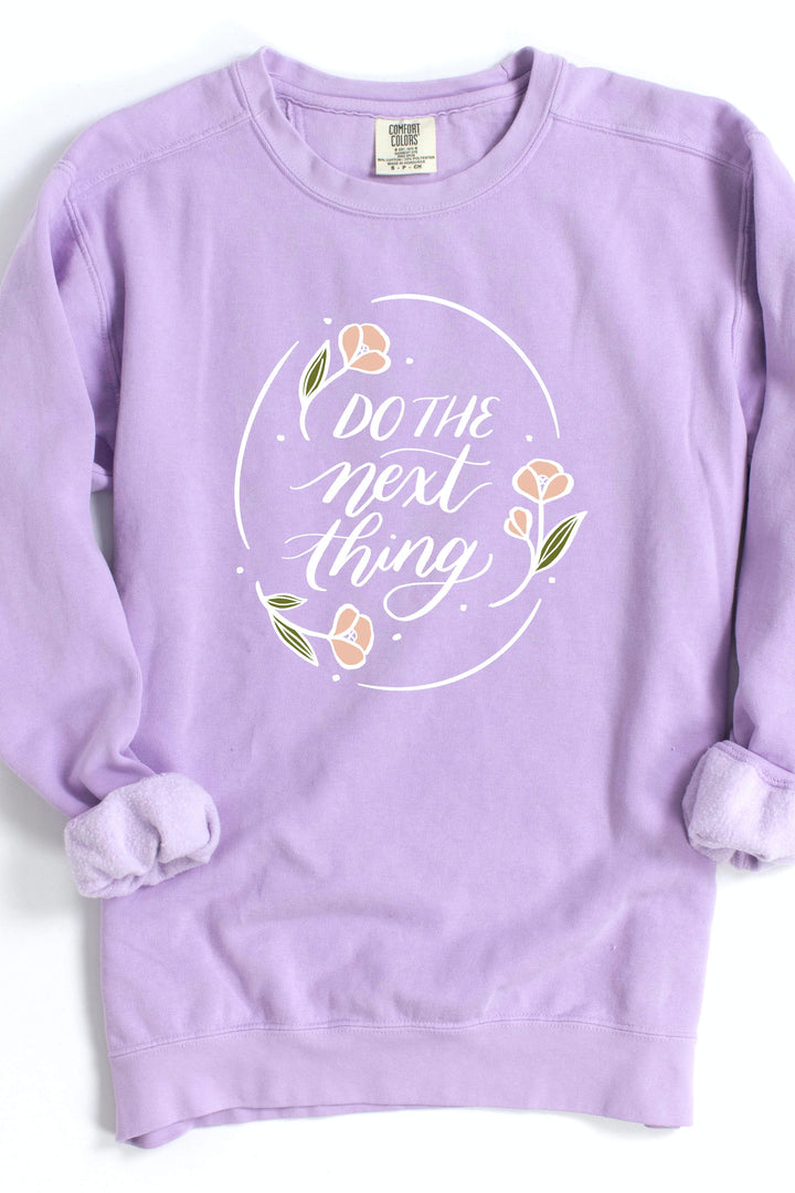 "Do the Next Thing" Floral Crewneck