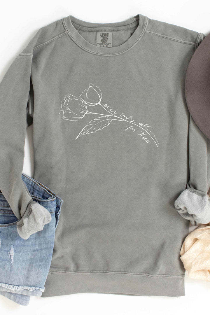 Ever, Only, All for Thee Floral Crewneck Pullover