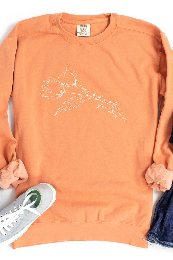 Ever, Only, All for Thee Floral Crewneck Pullover
