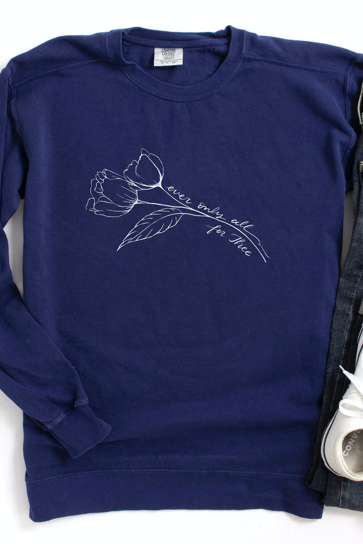 Ever, Only, All for Thee Floral Crewneck Pullover