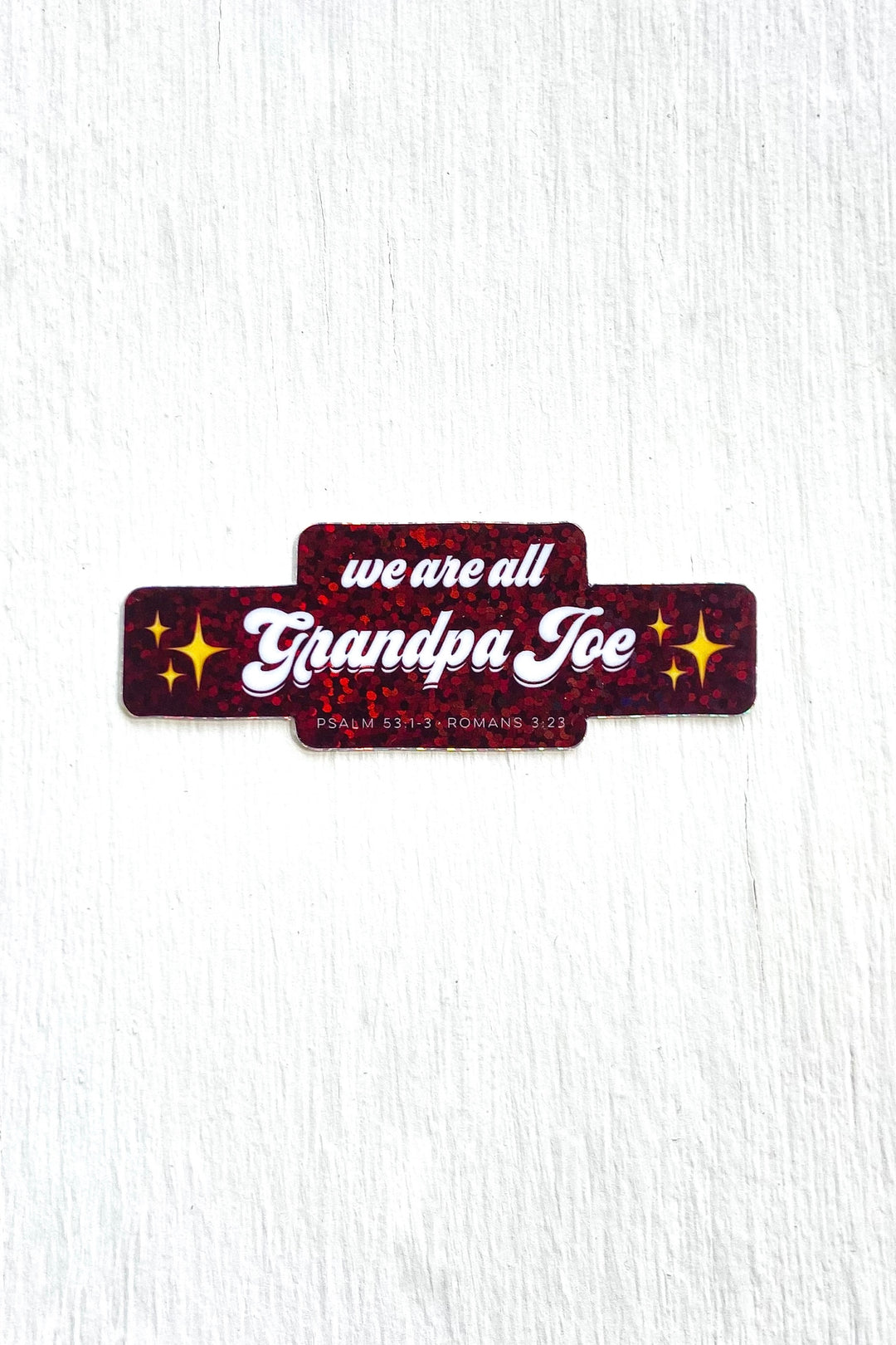 Sparkly Grandpa Joe Sticker