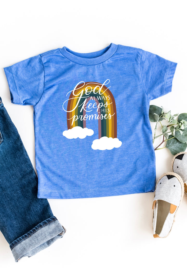 God Always Keeps His Promises Toddler Rainbow Tee