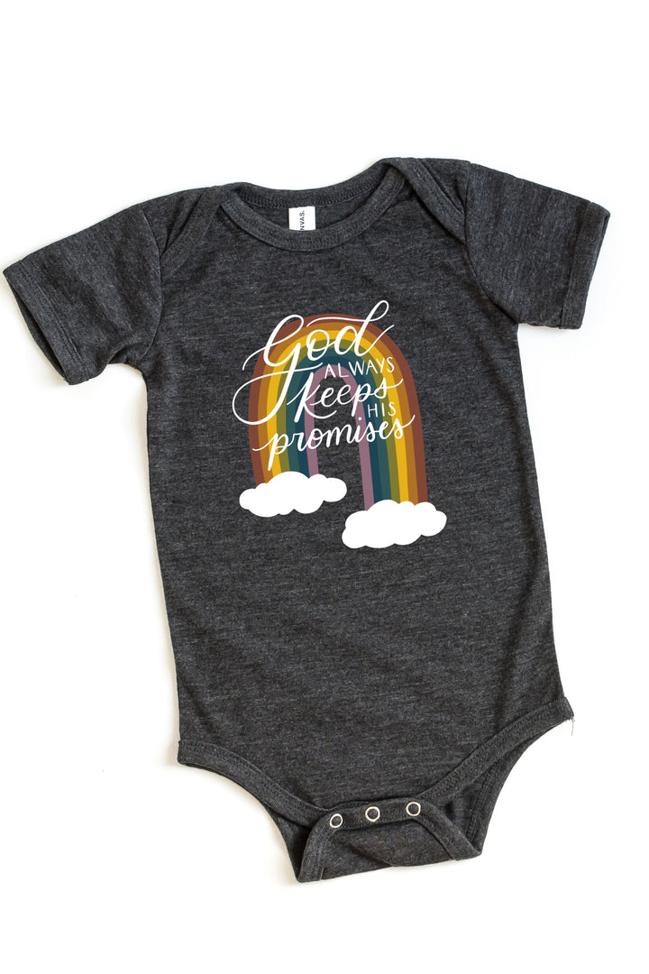 God Always Keeps His Promises Rainbow Onesie