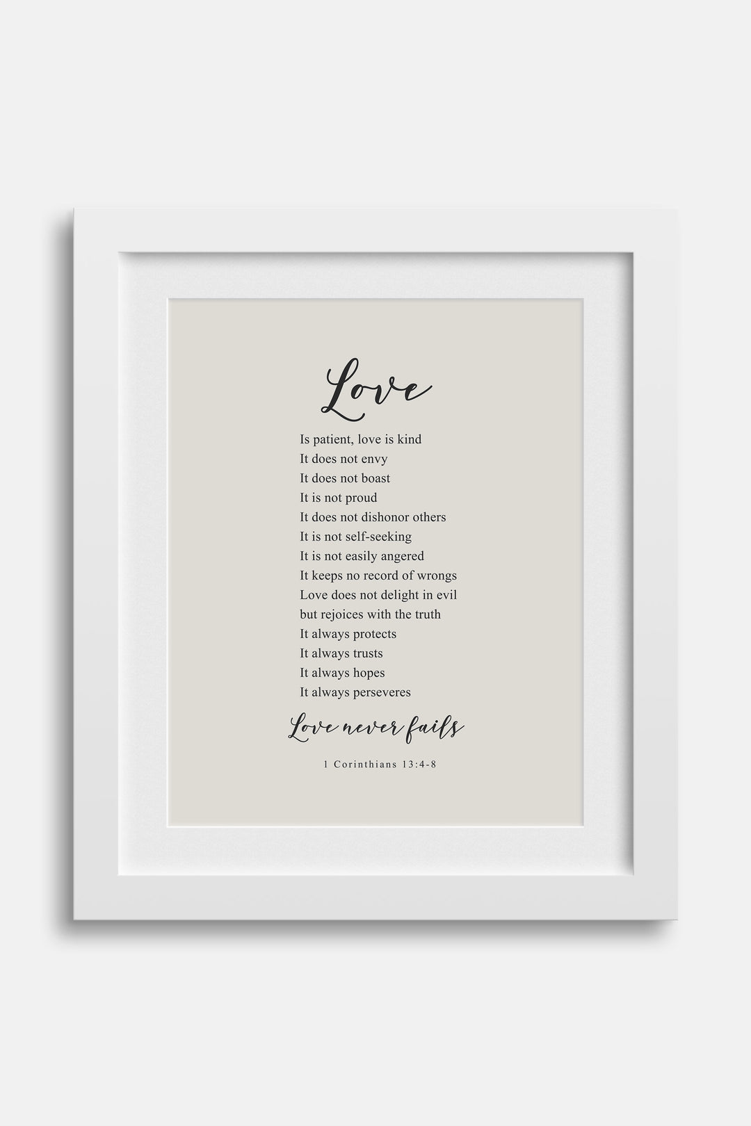 Love Never Fails, 1 Cor. 13:4-5