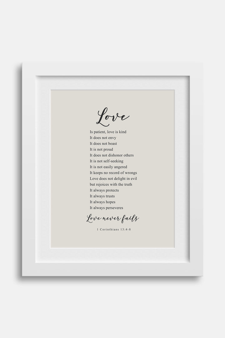 Love Never Fails, 1 Cor. 13:4-5