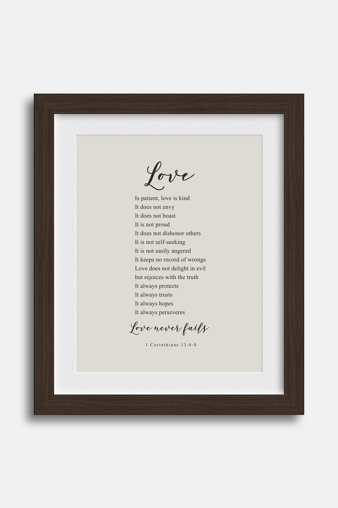 Love Never Fails, 1 Cor. 13:4-5