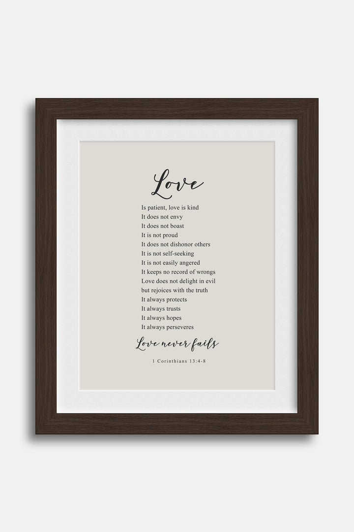 Love Never Fails, 1 Cor. 13:4-5