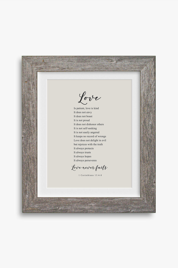 Love Never Fails, 1 Cor. 13:4-5
