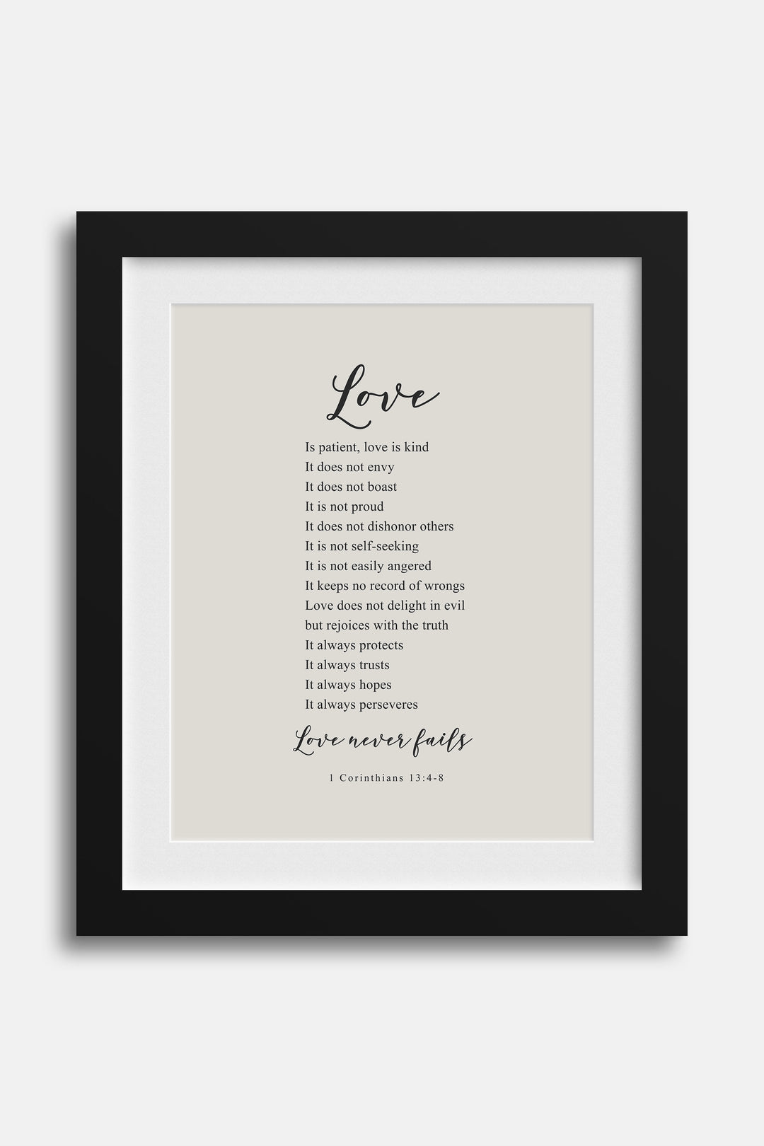 Love Never Fails, 1 Cor. 13:4-5