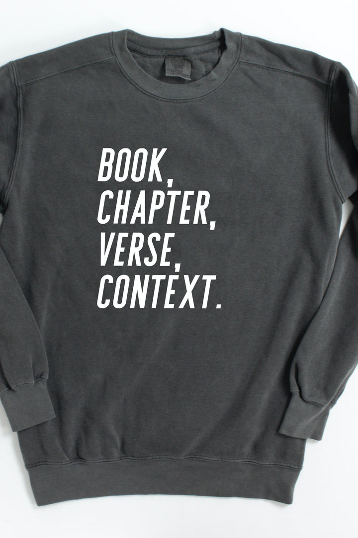“Book, Chapter, Verse, Context” Crewneck Pullover