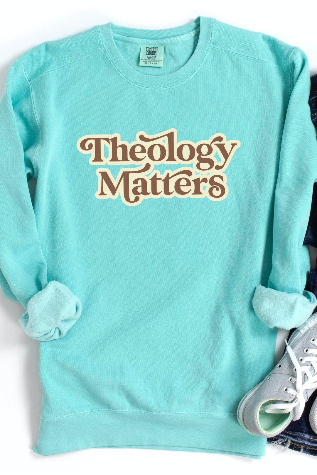 Groovy "Theology Matters" Crewneck Pullover