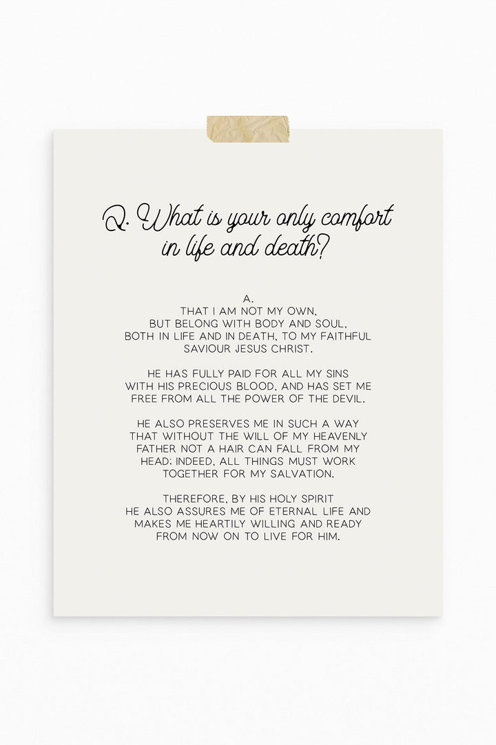 Heidelberg Catechism, Q1