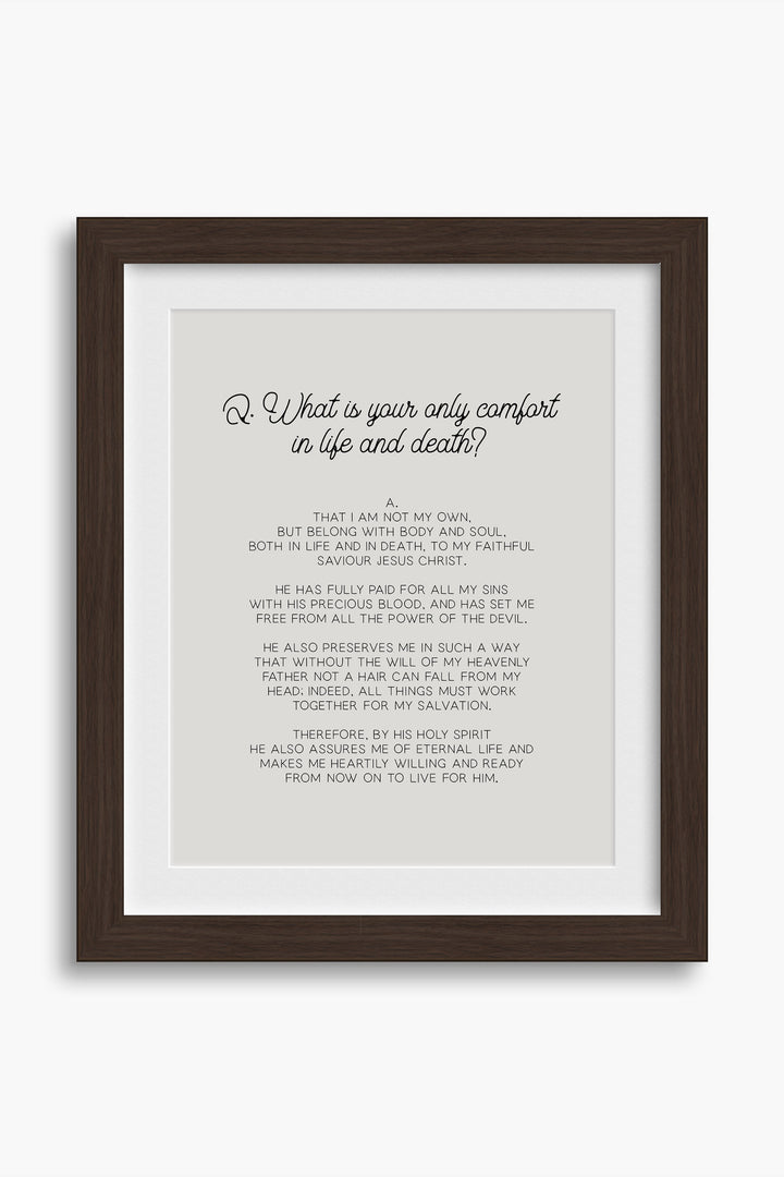 Heidelberg Catechism, Q1