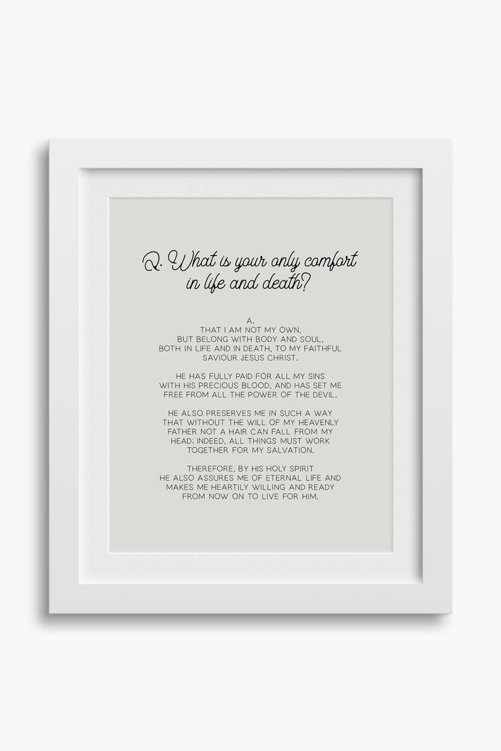 Heidelberg Catechism, Q1