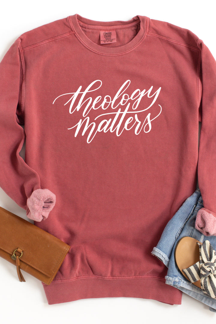 Script "Theology Matters" Crewneck Pullover