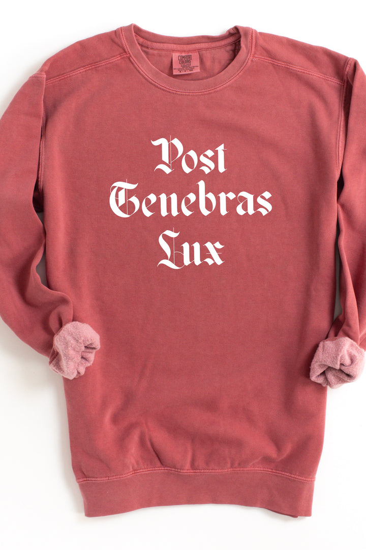 Blackletter "Post Tenebras Lux" Crewneck Pullover