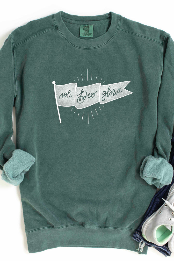 Soli Deo Gloria Banner Crewneck Pullover