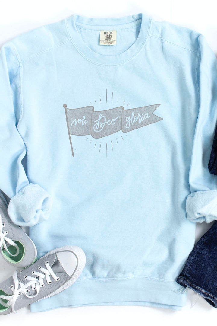 Soli Deo Gloria Banner Crewneck Pullover
