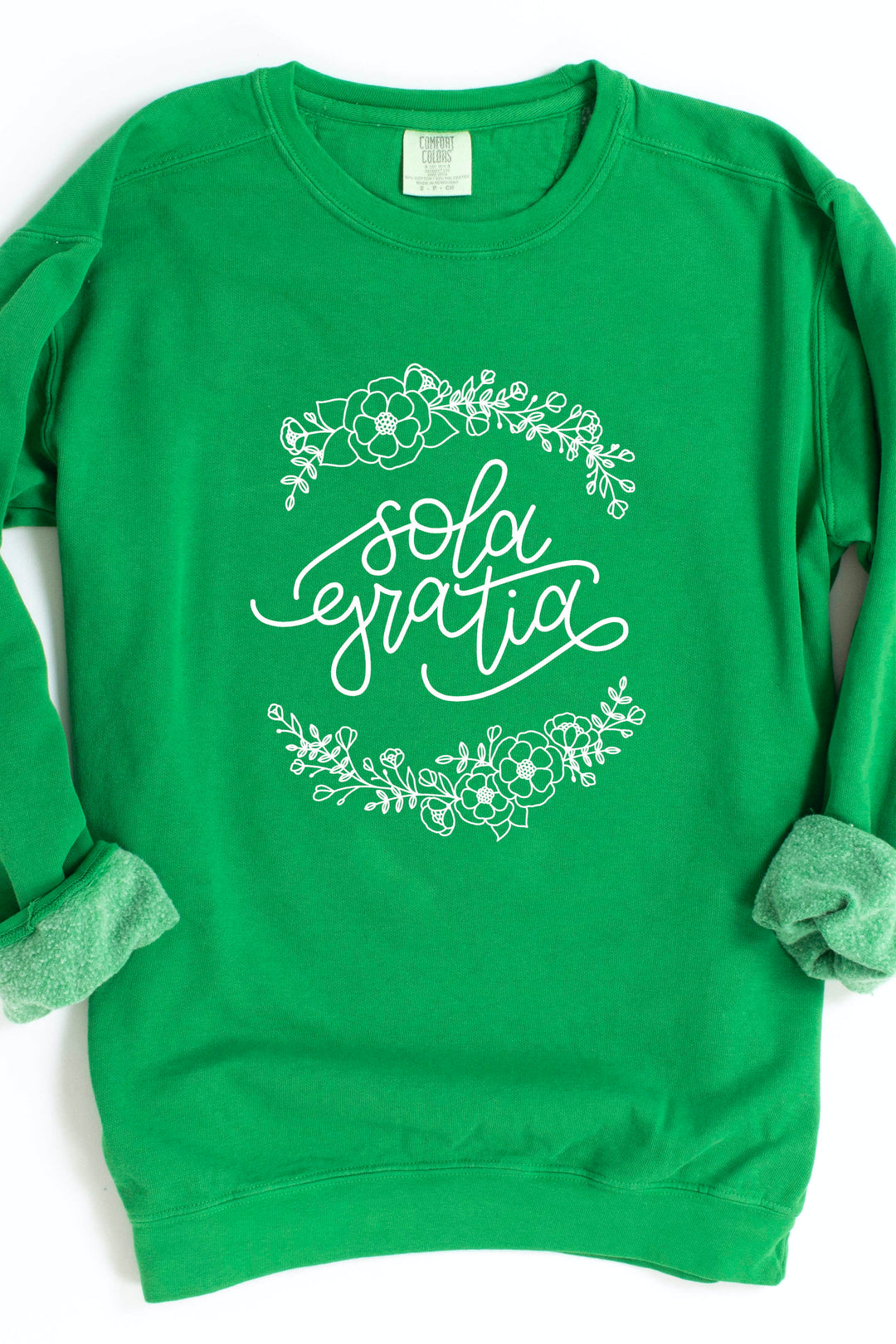 Floral Sola Gratia Crewneck Pullover