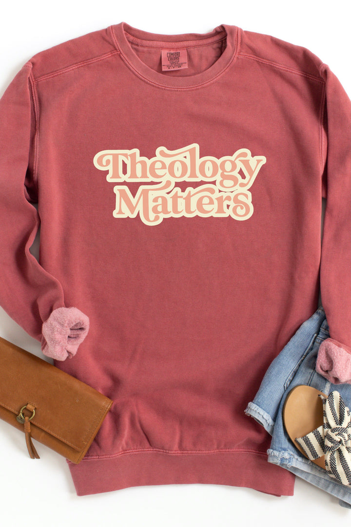Groovy "Theology Matters" Crewneck Pullover