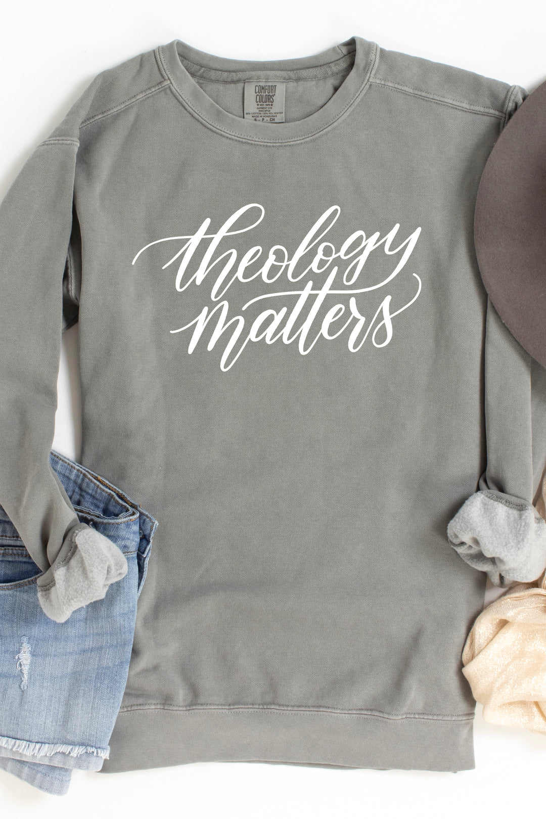 Script "Theology Matters" Crewneck Pullover