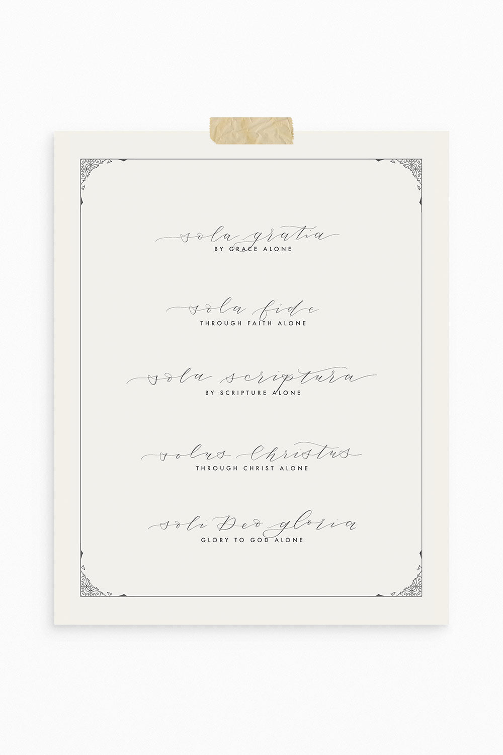 The 5 Solas of the Reformation