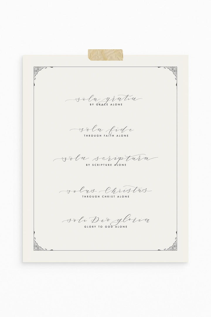 The 5 Solas of the Reformation