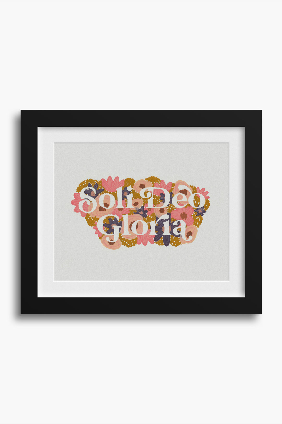 Groovy Floral Soli Deo Gloria in Gouache