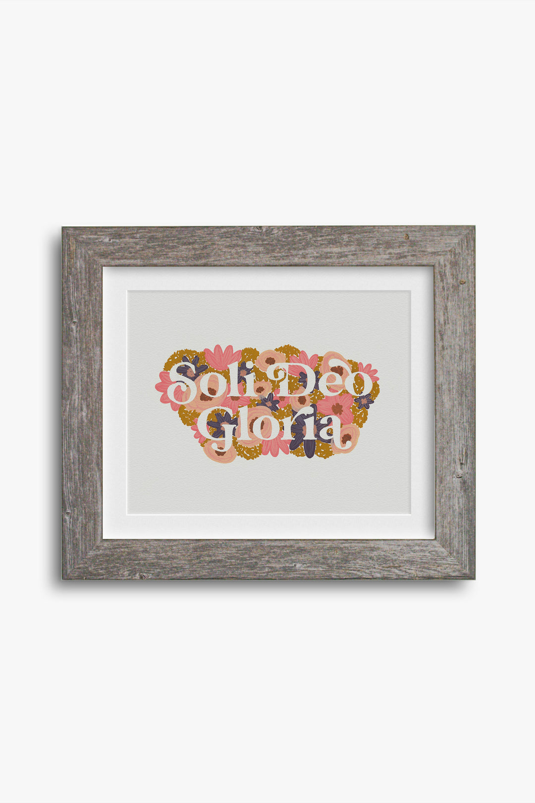 Groovy Floral Soli Deo Gloria in Gouache