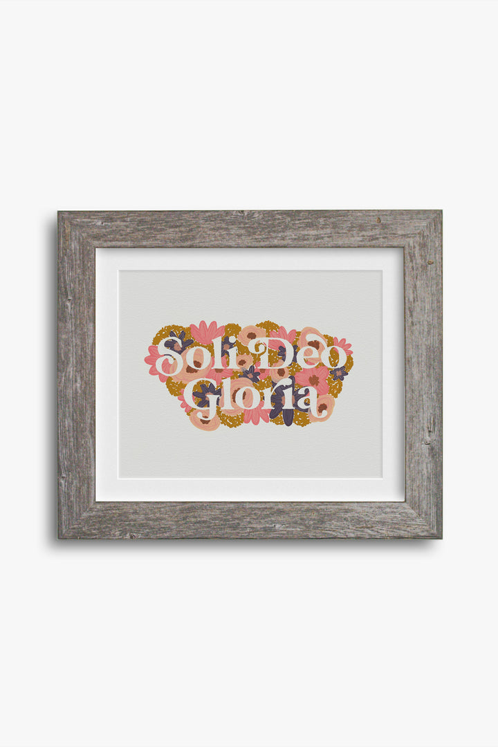 Groovy Floral Soli Deo Gloria in Gouache