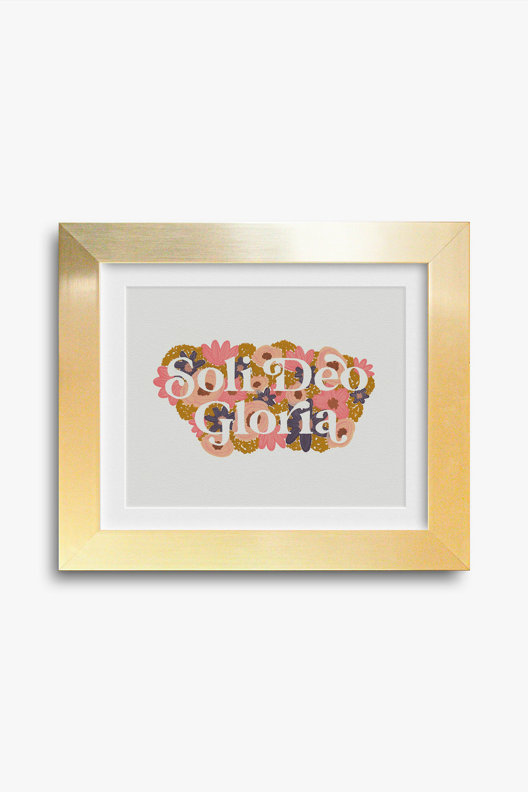 Groovy Floral Soli Deo Gloria in Gouache