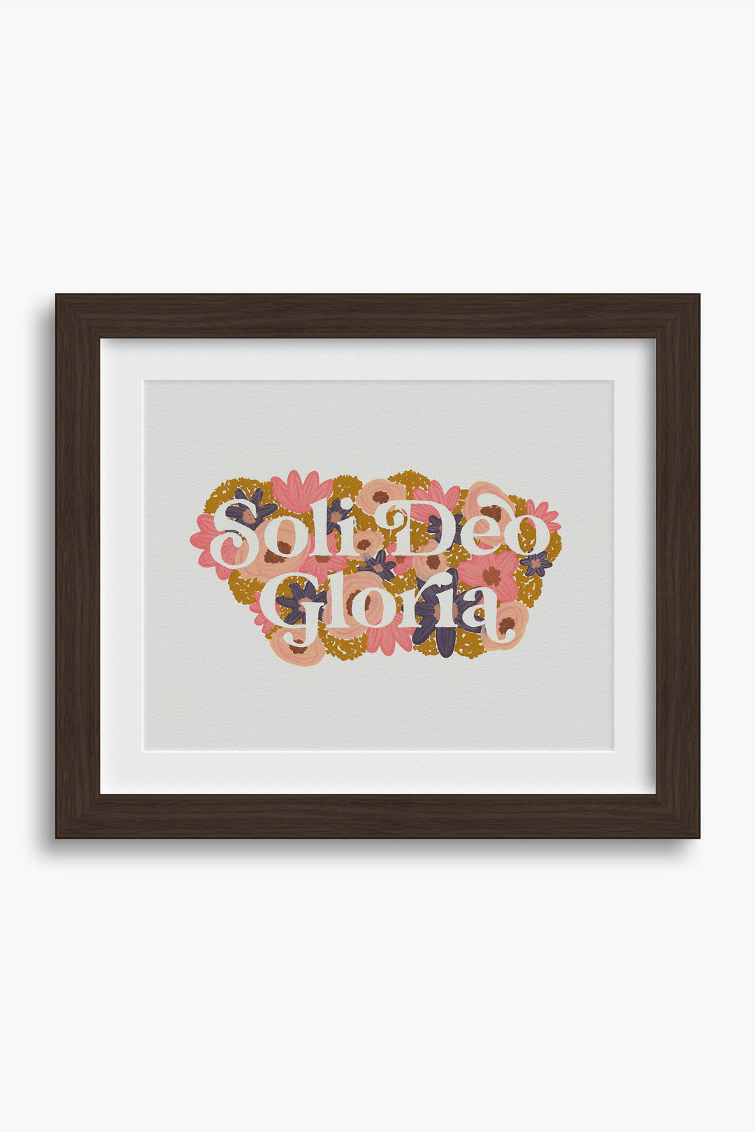 Groovy Floral Soli Deo Gloria in Gouache