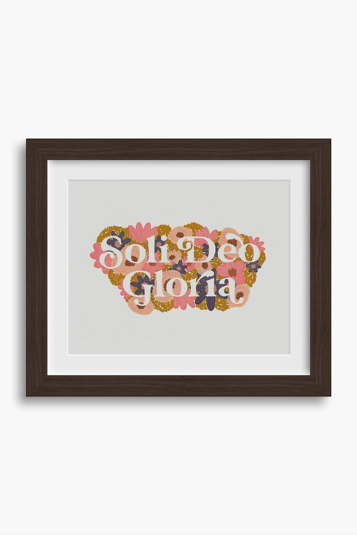 Groovy Floral Soli Deo Gloria in Gouache