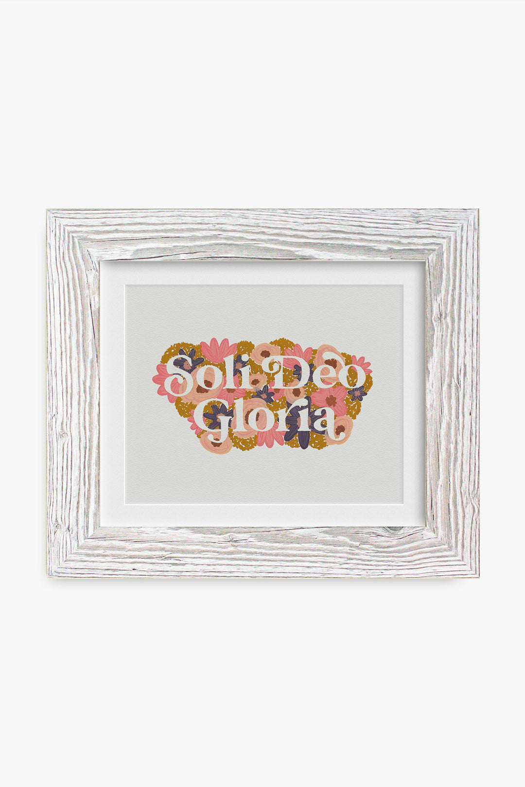 Groovy Floral Soli Deo Gloria in Gouache