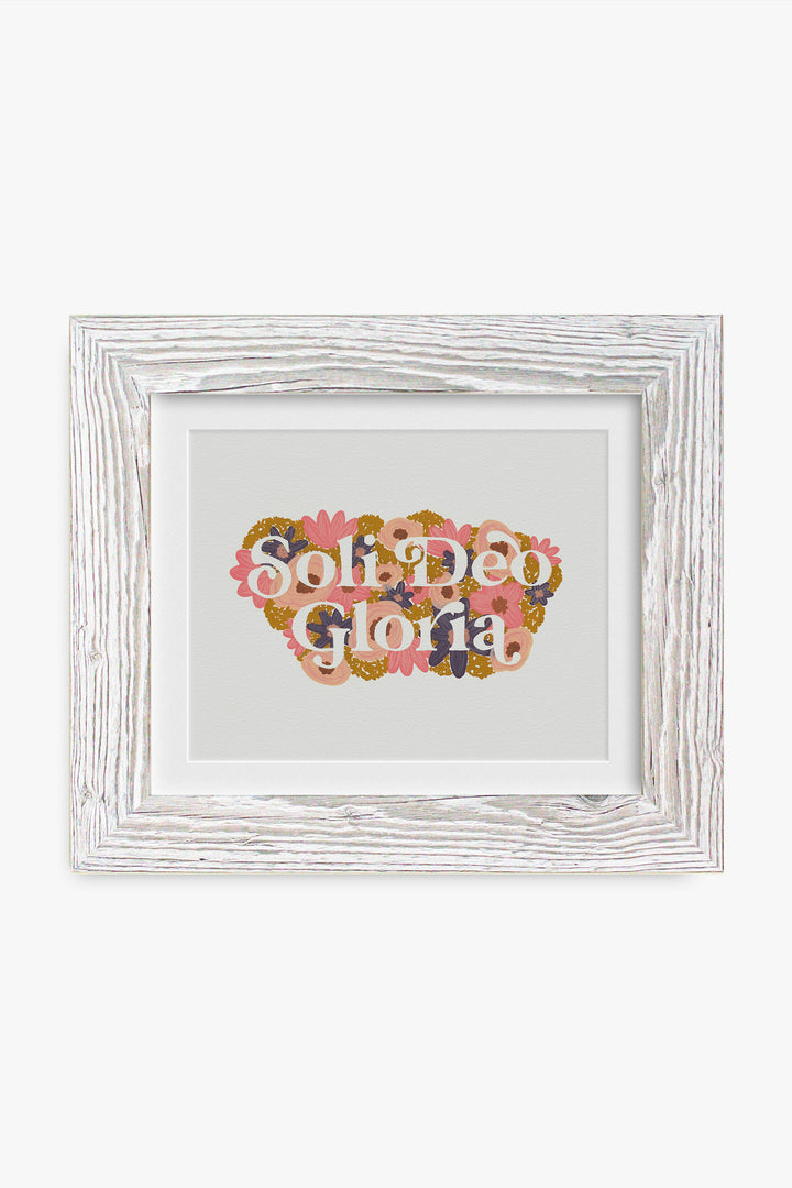Groovy Floral Soli Deo Gloria in Gouache