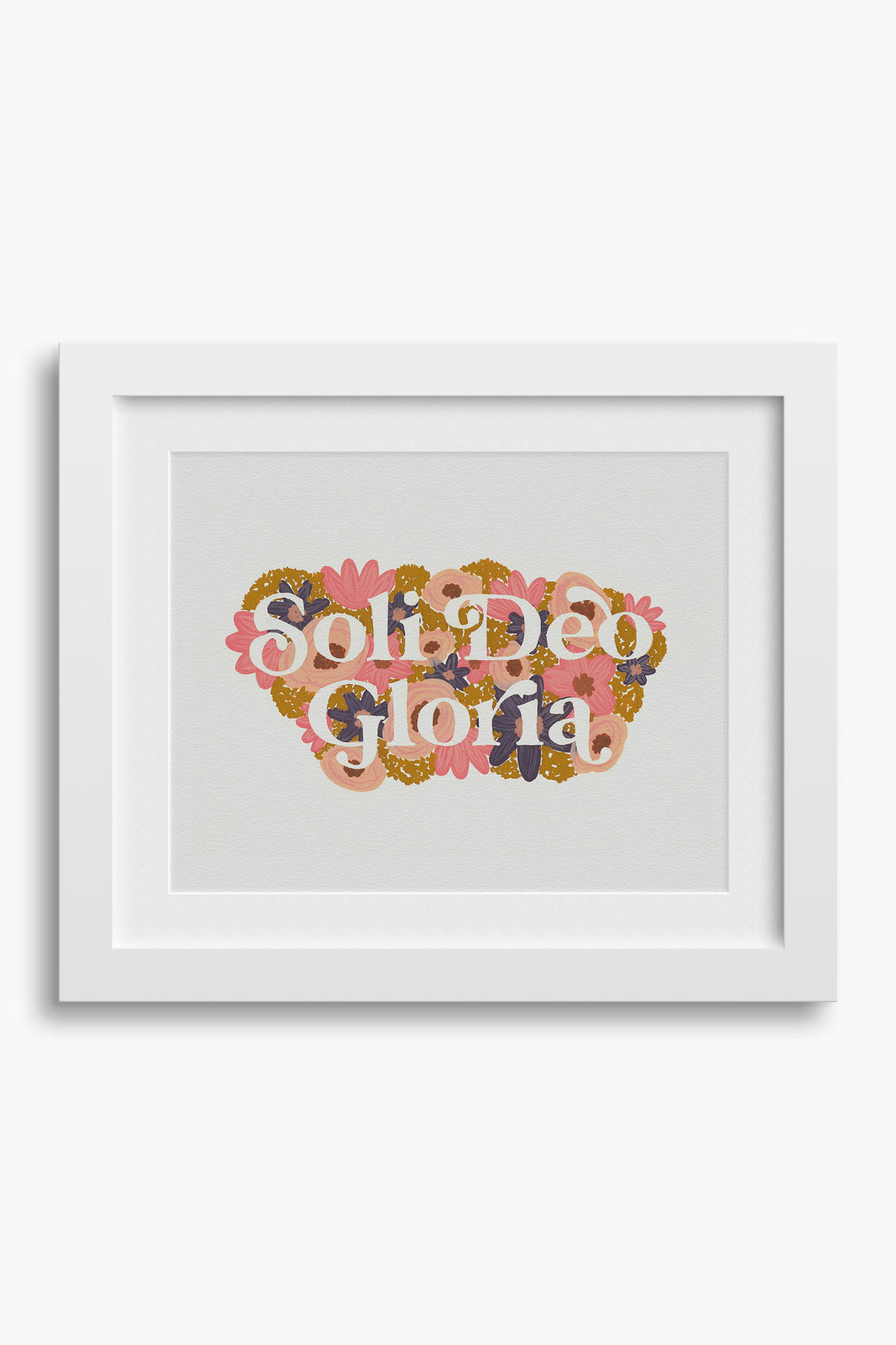 Groovy Floral Soli Deo Gloria in Gouache