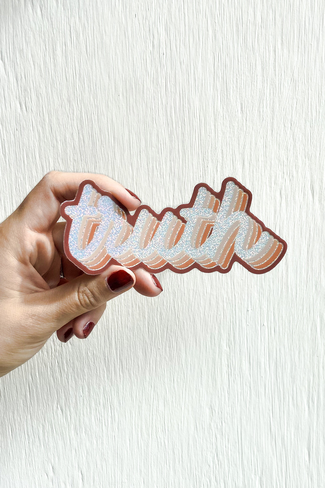 Retro Truth Sticker (Holographic Glitter)