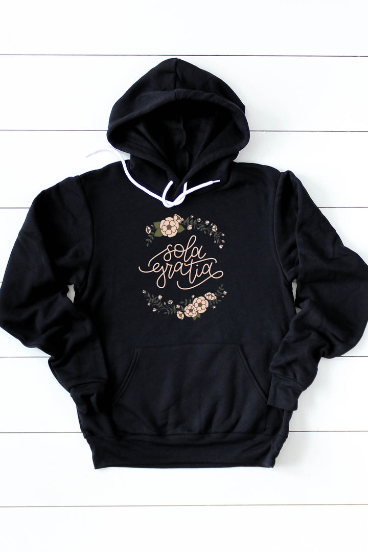 Floral Sola Gratia Hoodie