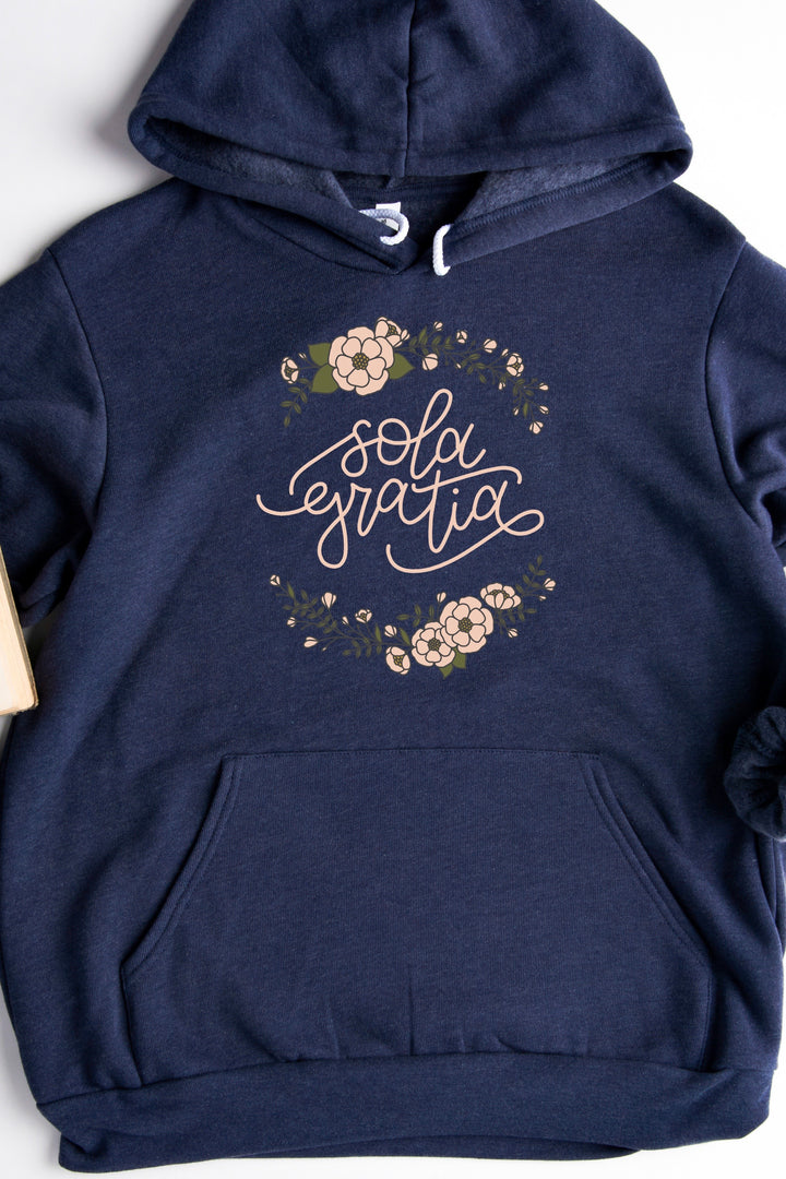 Floral Sola Gratia Hoodie